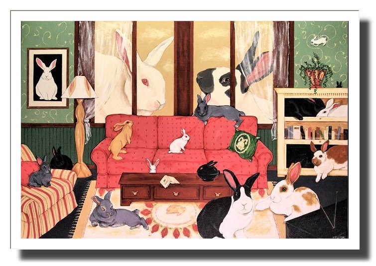 Peeping Buns - Original Painting